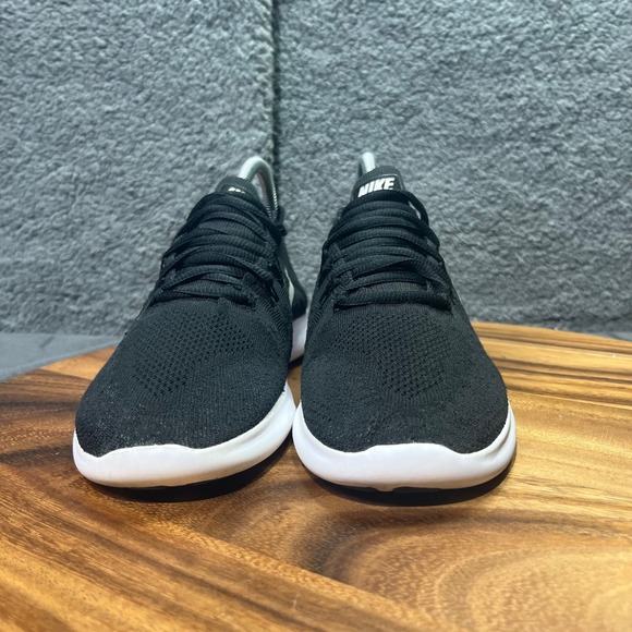 Nike Free RN Flyknit 2017 Women's Running Shoes Sneakers Black White Size 7 - Picture 4 of 12